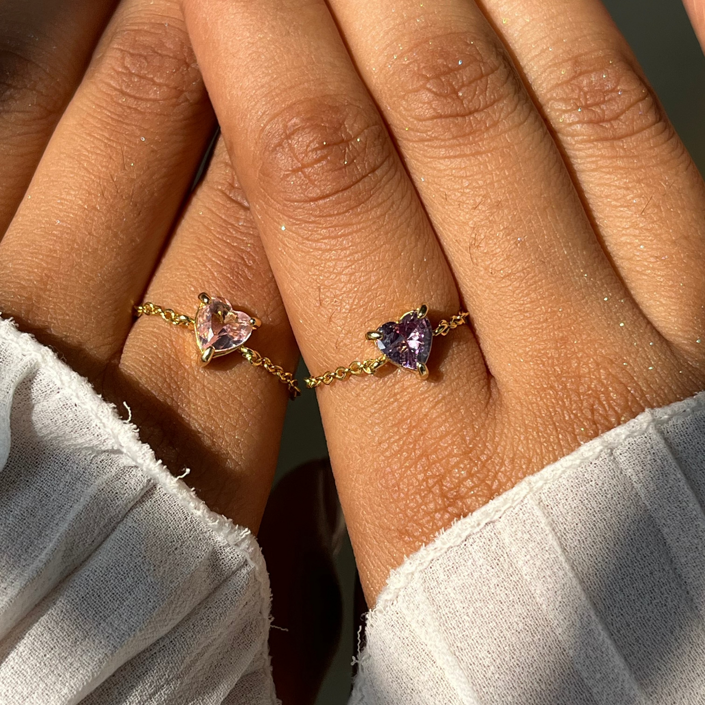 Friendship Heart Chain Ring