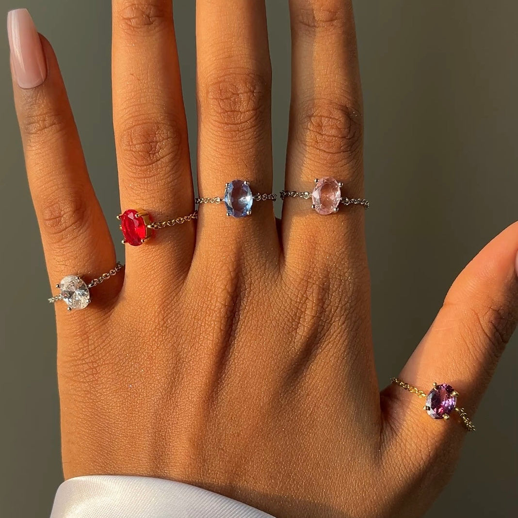 Tanzanite Self-Love Chain Ring