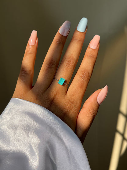 Tourmaline Self-Love Chain Ring