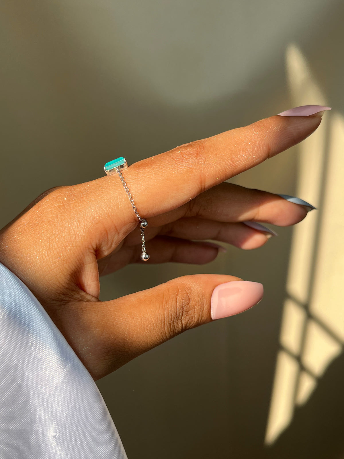 Tourmaline Self-Love Chain Ring