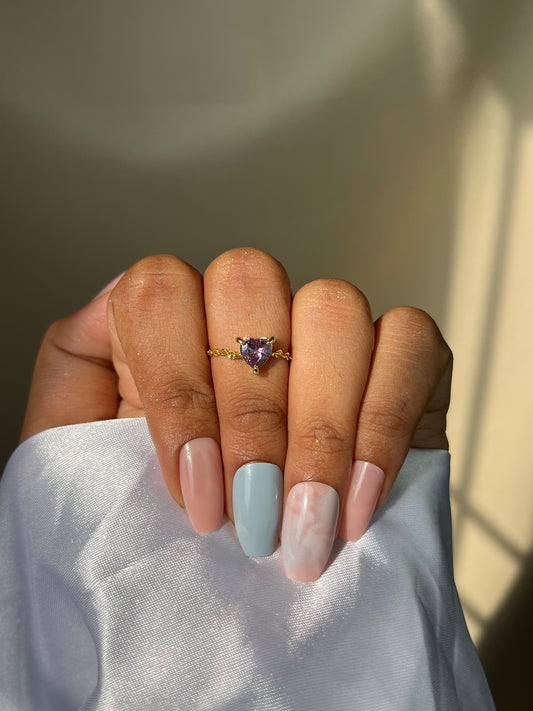 Friendship Heart Chain Ring