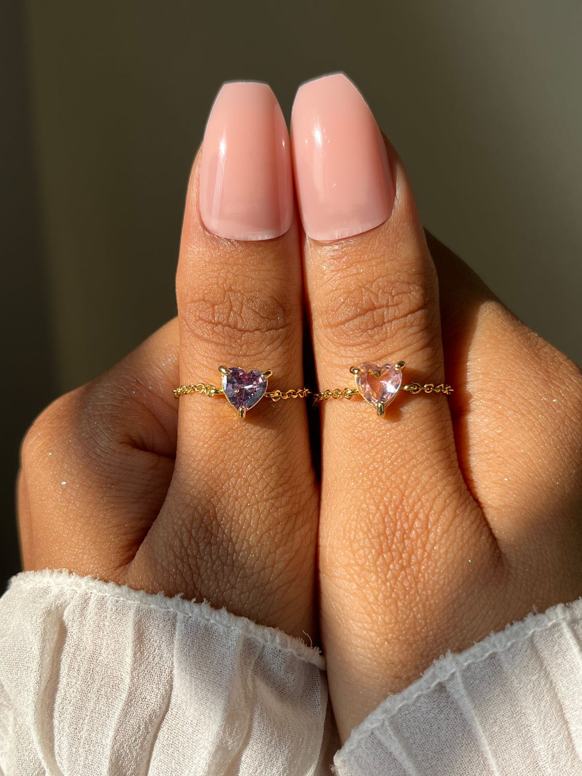 Friendship Heart Chain Ring