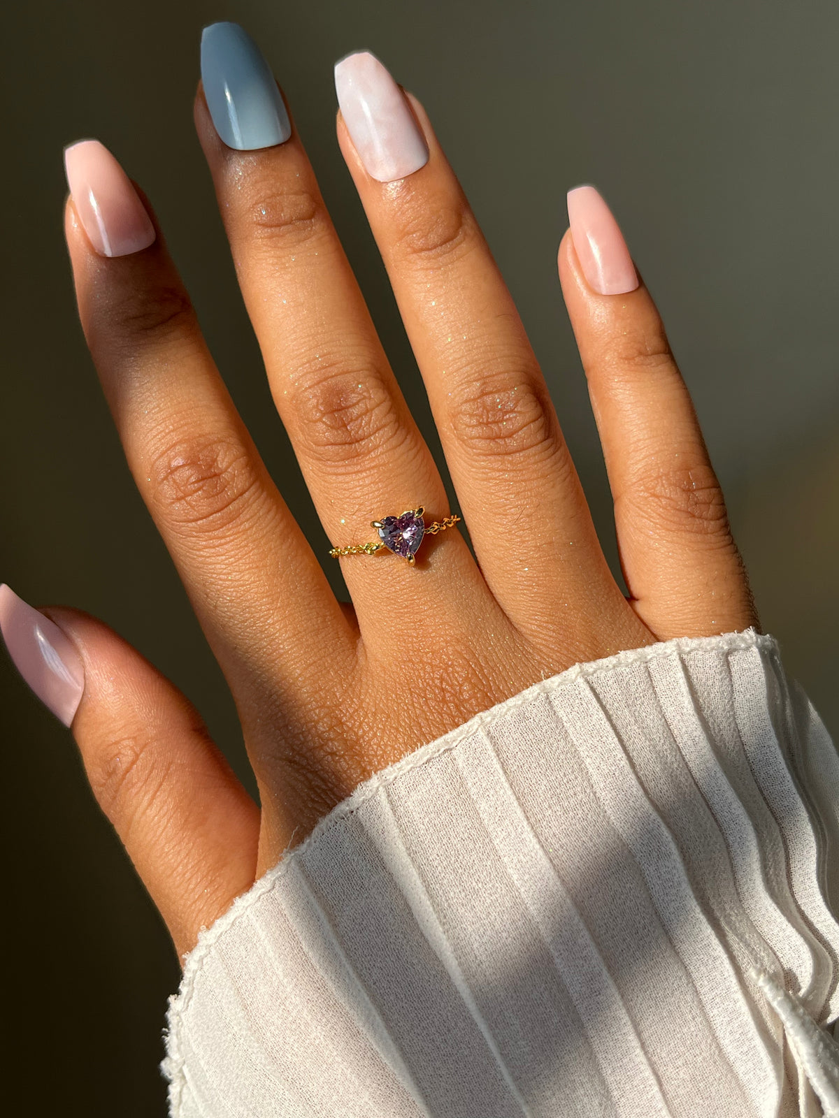 Friendship Heart Chain Ring