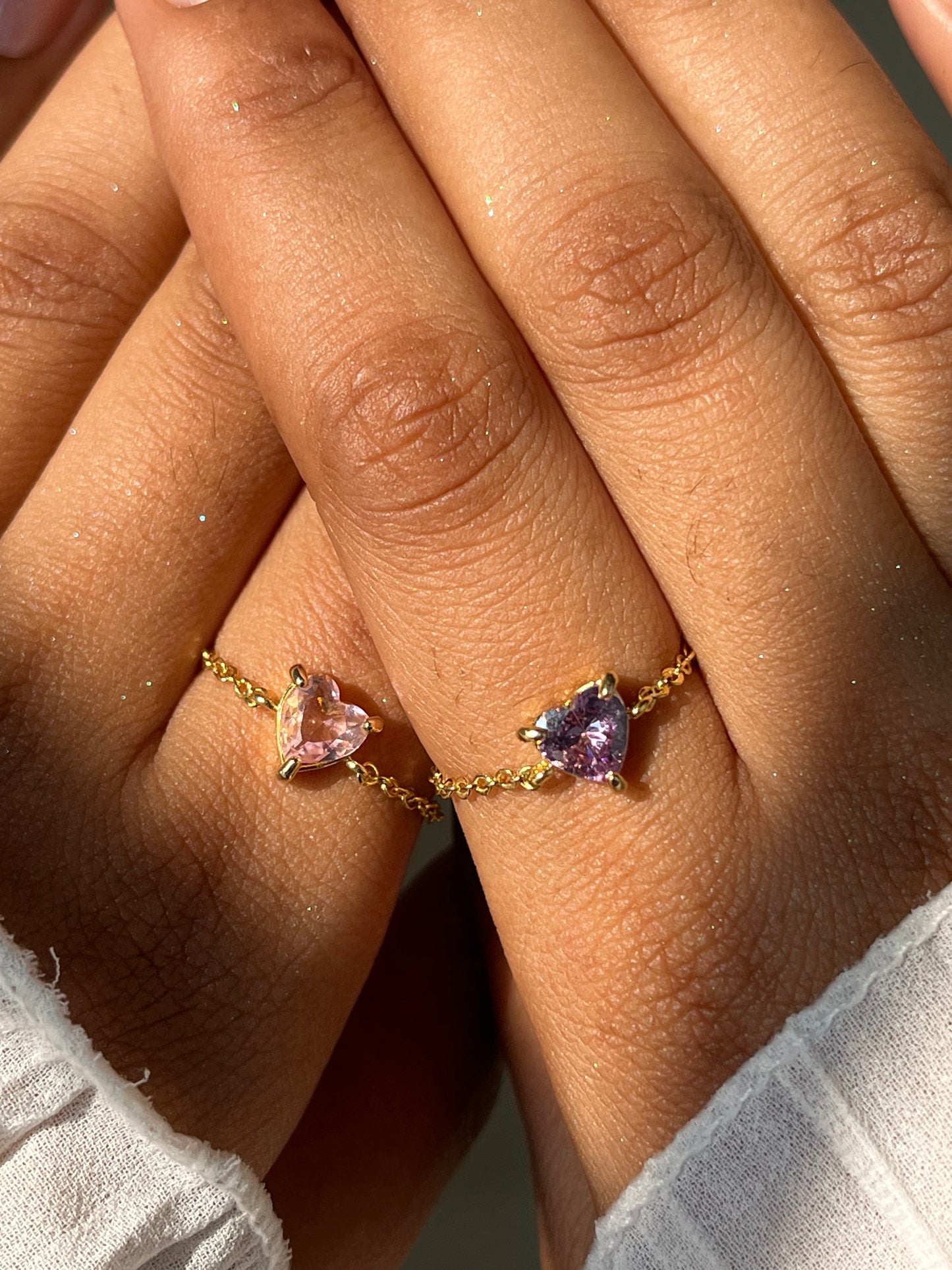 Friendship Heart Chain Ring