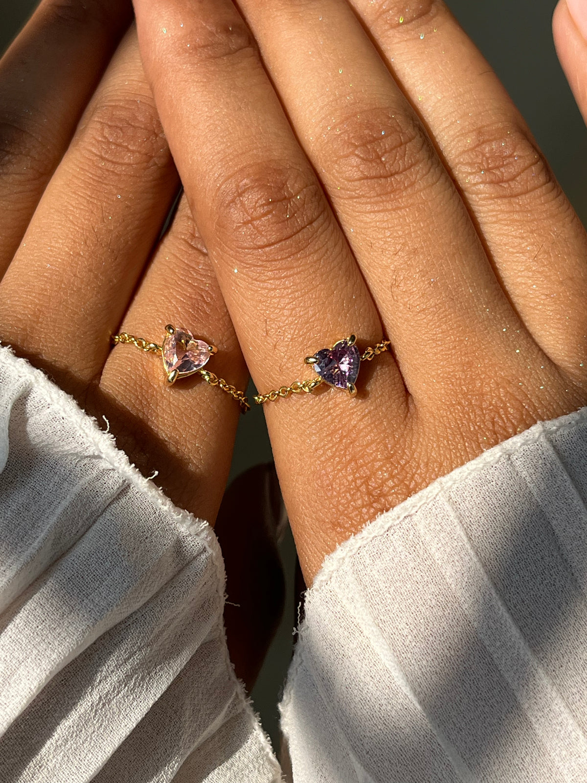 Friendship Heart Chain Ring