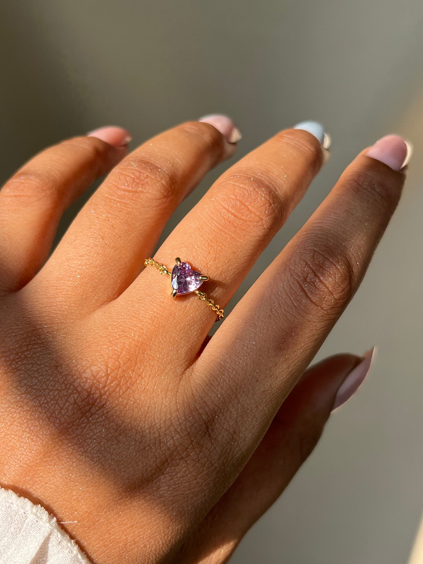 Friendship Heart Chain Ring