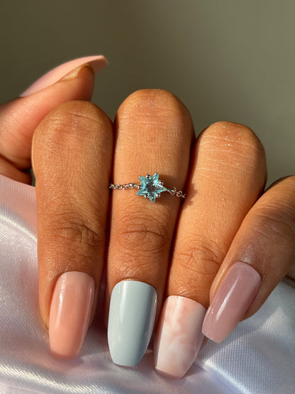 Star Chain Rings - Sky Blue