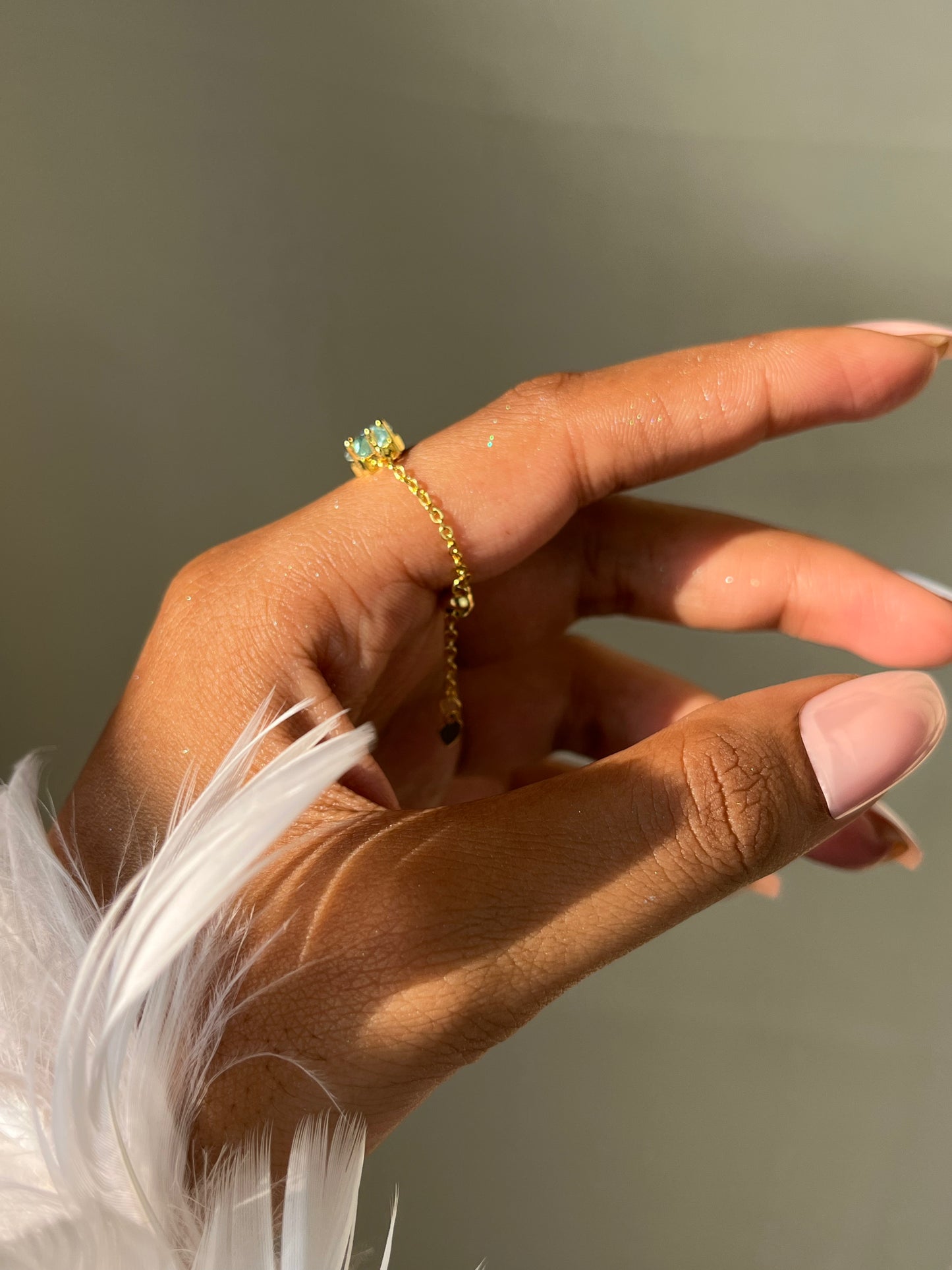 Star Chain Rings - Sky Blue