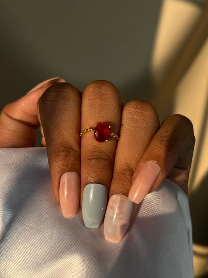 Ruby Self-Love Chain Ring