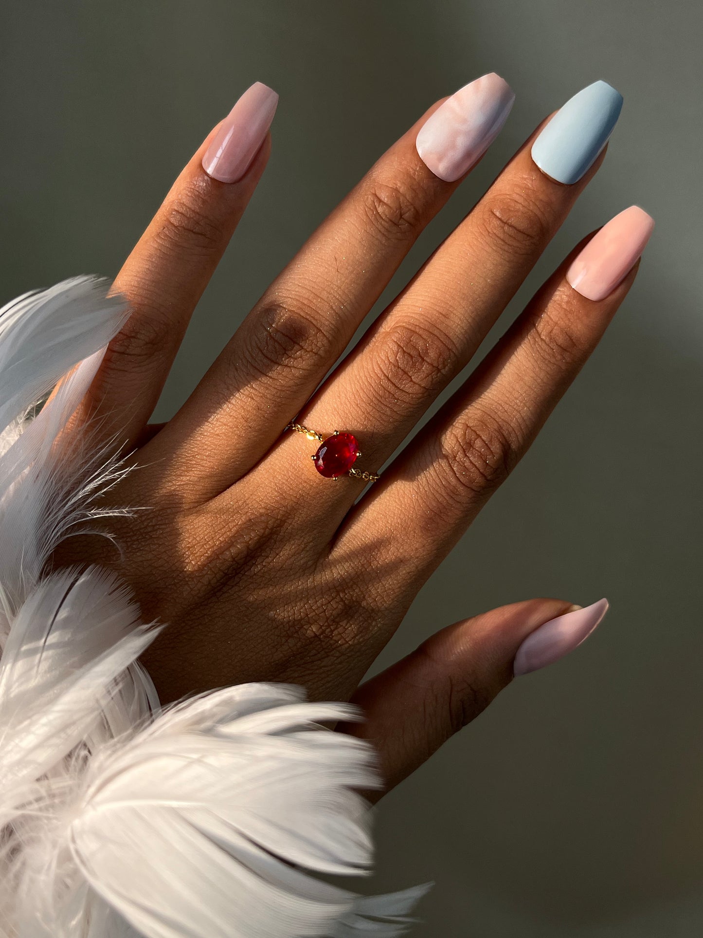 Ruby Self-Love Chain Ring