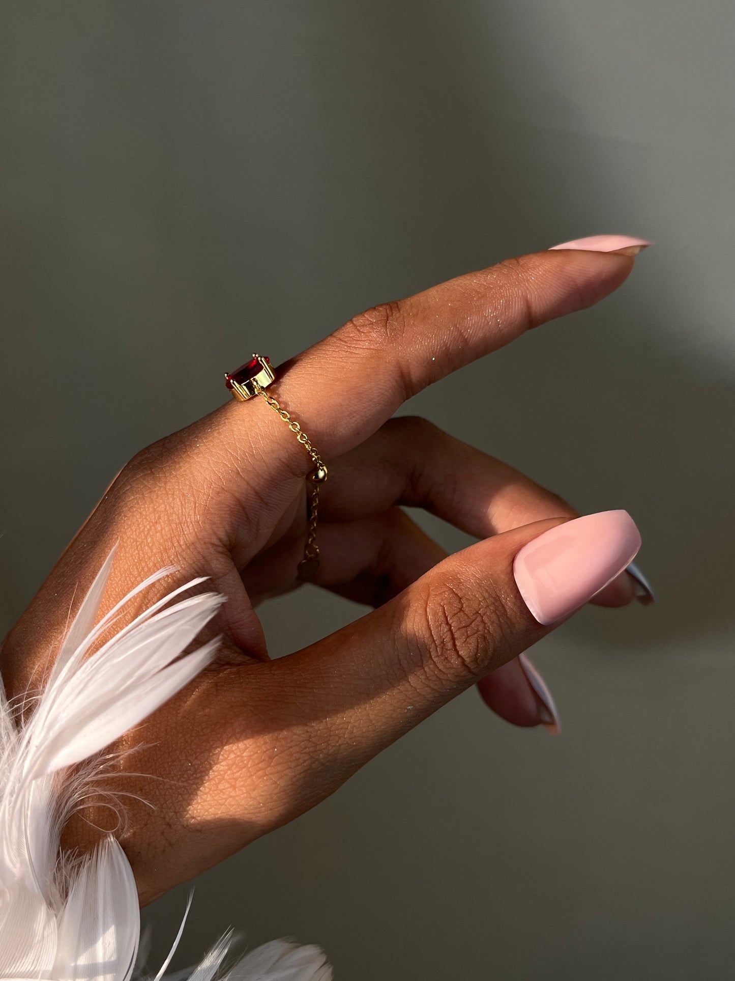Ruby Self-Love Chain Ring