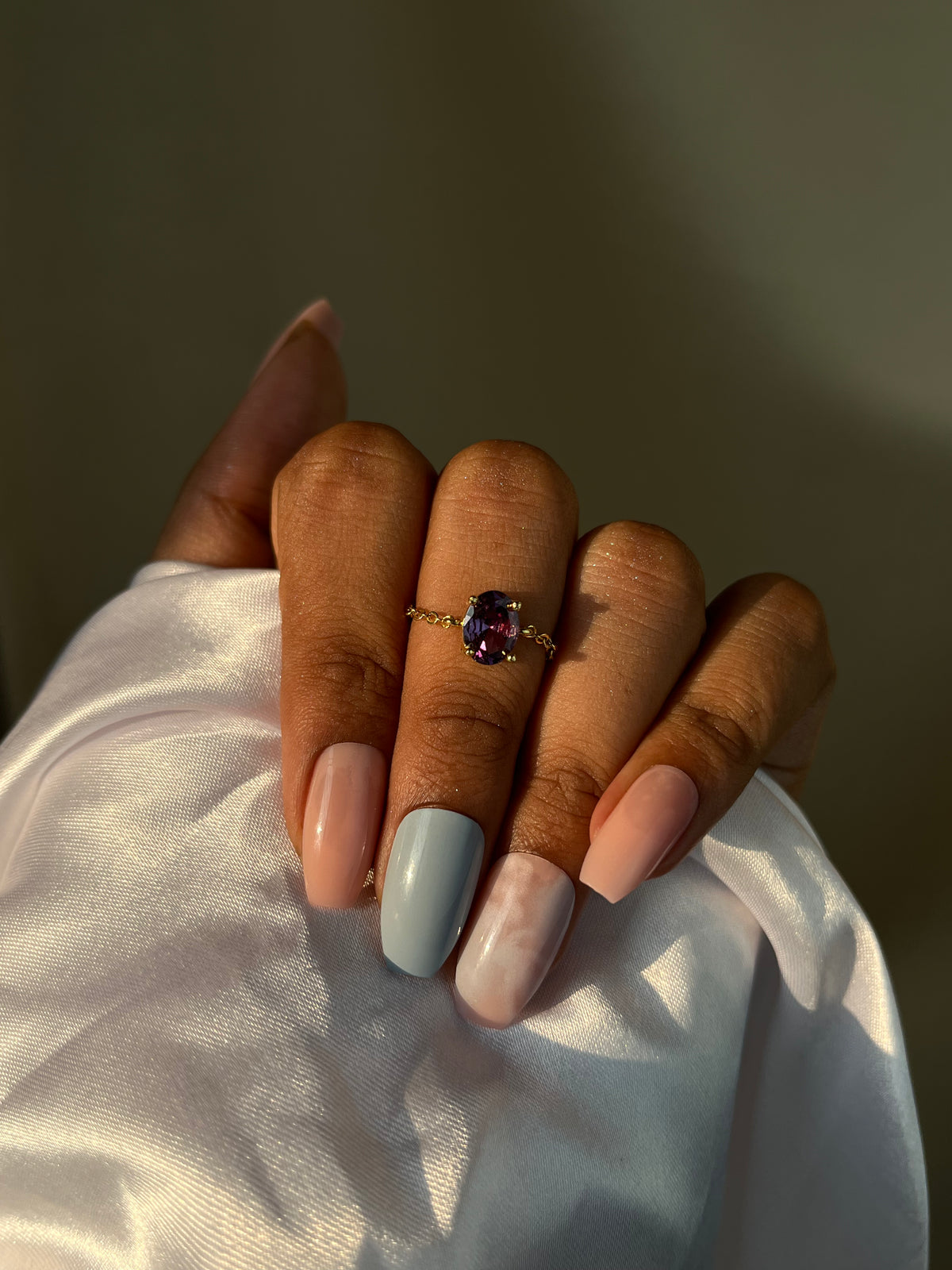 Tanzanite Self-Love Chain Ring