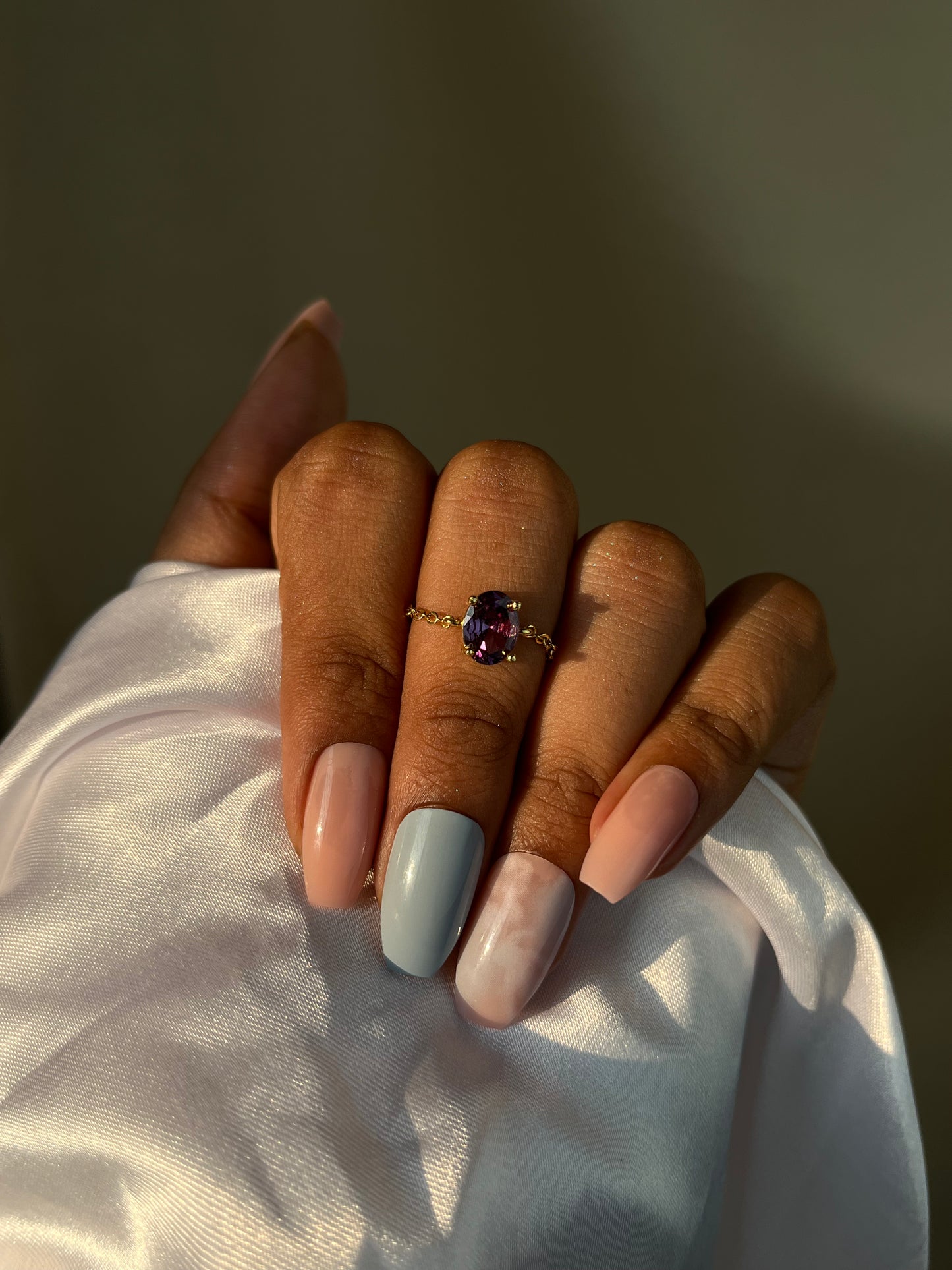 Tanzanite Self-Love Chain Ring