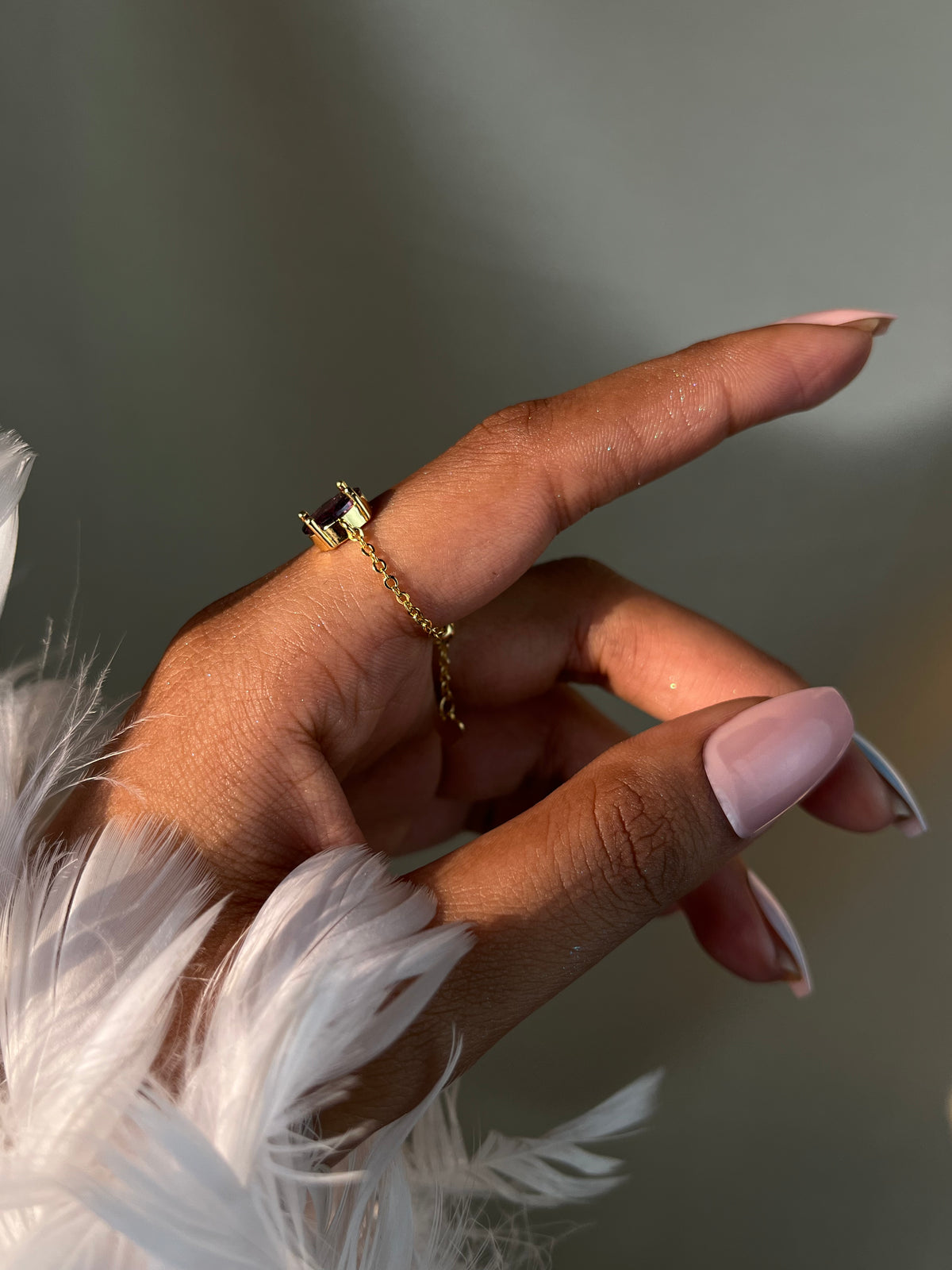 Tanzanite Self-Love Chain Ring