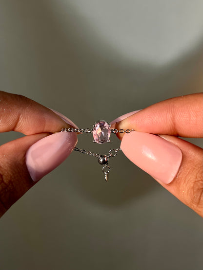 Rose Quartz Self - Love Chain Ring