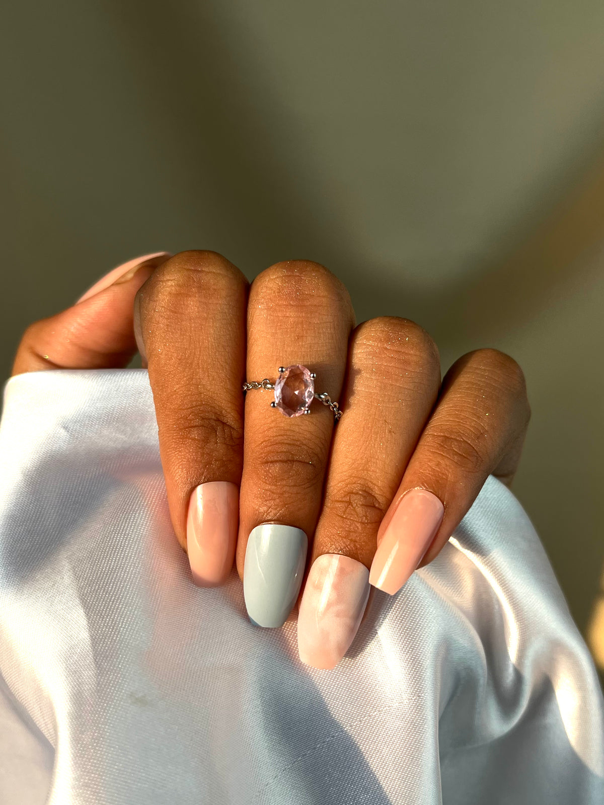 Rose Quartz Self - Love Chain Ring