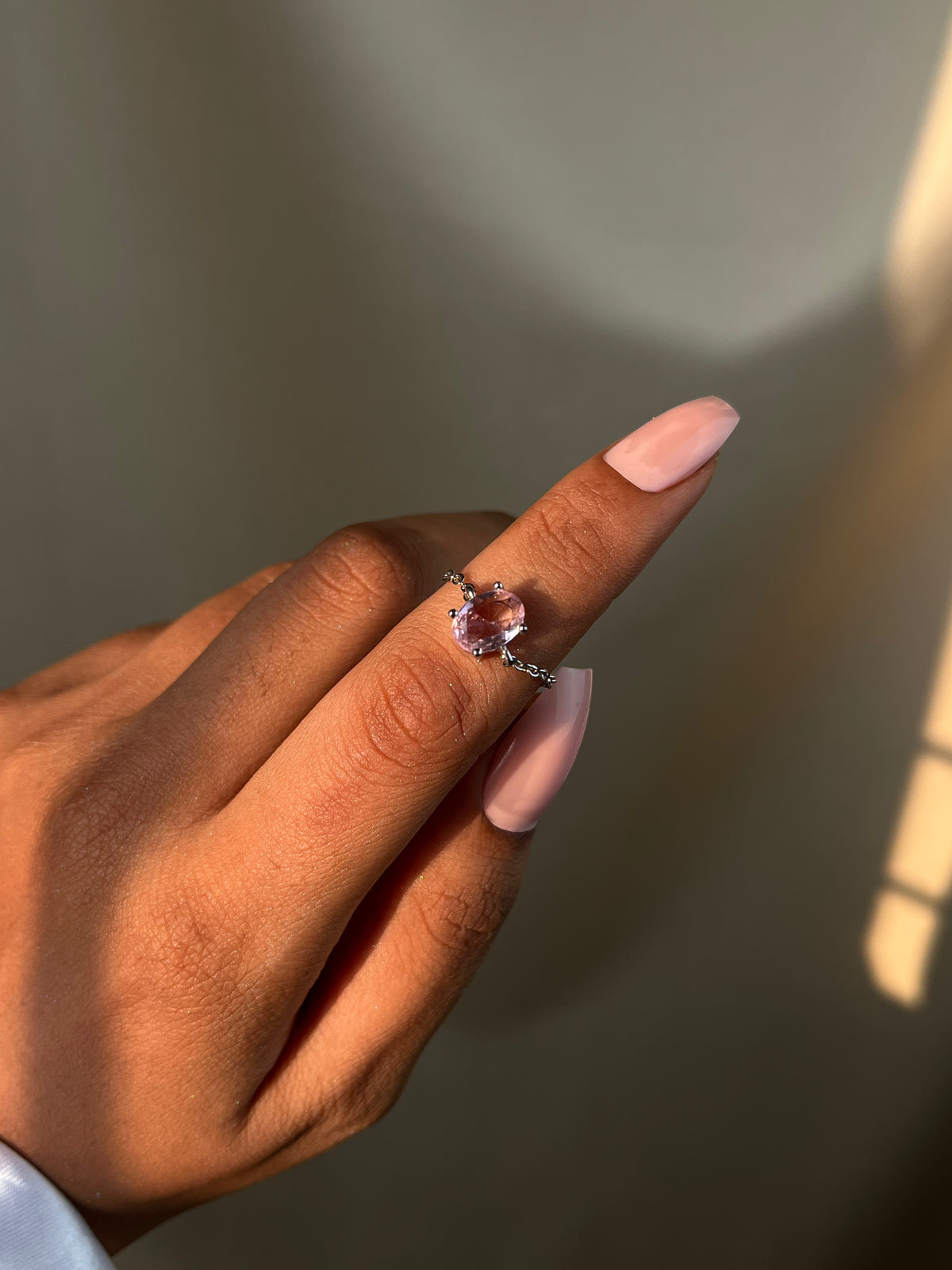 Rose Quartz Self - Love Chain Ring